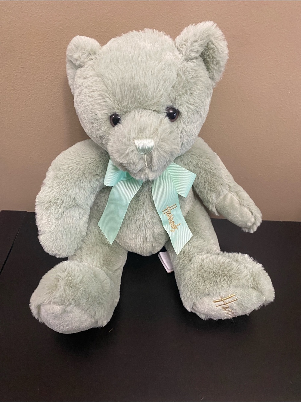 BNWT My Harrods Teddy Soft Green